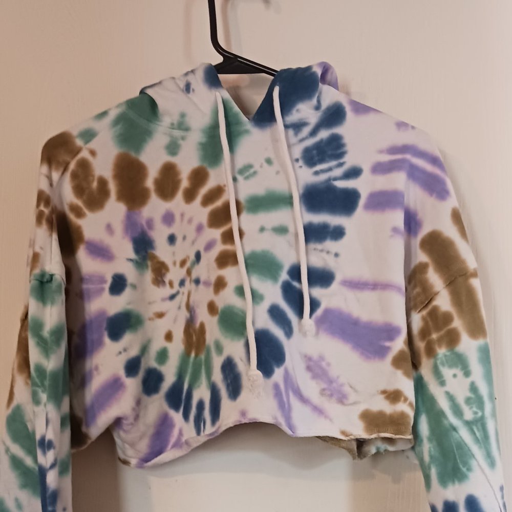 Aeropostale sz Small TyeDye Cropped Hoodie - Picture 1 of 8